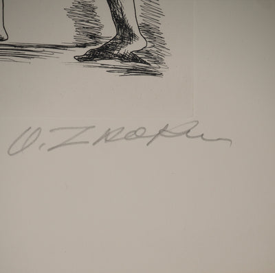 Ossip ZADKINE : Le couple, Gravure originale (photo de détail 3) - Crédit photo : Galerie Art.Paris