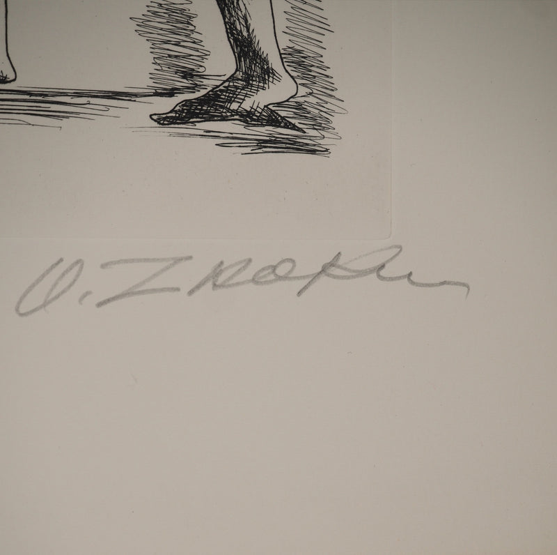 Ossip ZADKINE : Le couple, Gravure originale (photo de détail 3) - Crédit photo : Galerie Art.Paris