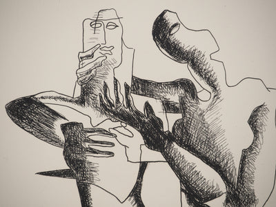 Ossip ZADKINE : Le couple, Gravure originale (photo de détail 5) - Crédit photo : Galerie Art.Paris