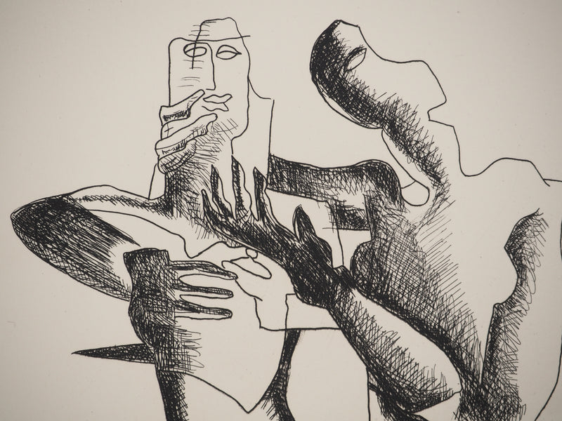 Ossip ZADKINE : Le couple, Gravure originale (photo de détail 5) - Crédit photo : Galerie Art.Paris