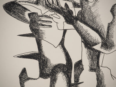 Ossip ZADKINE : Le couple, Gravure originale (photo de détail 6) - Crédit photo : Galerie Art.Paris
