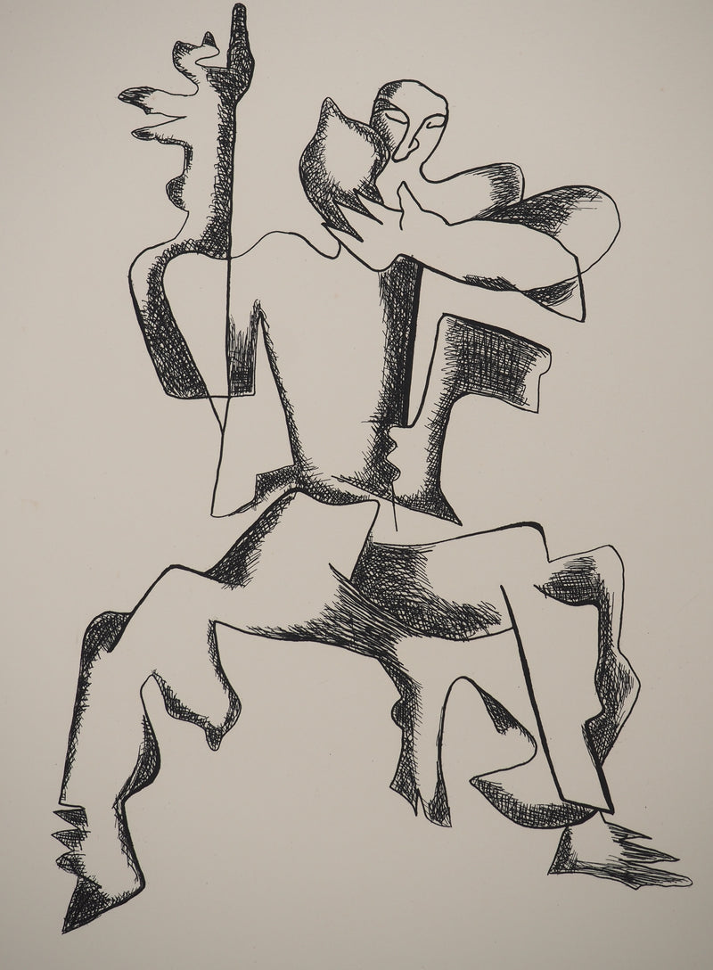Ossip ZADKINE : Tendresse, Gravure originale (vue générale) - Crédit photo : Galerie Art.Paris