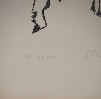 Ossip ZADKINE : Tendresse, Gravure originale (photo de détail 4) - Crédit photo : Galerie Art.Paris