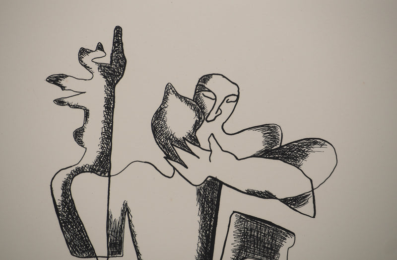 Ossip ZADKINE : Tendresse, Gravure originale (photo de détail 5) - Crédit photo : Galerie Art.Paris