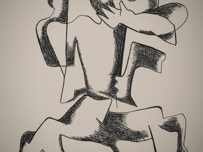 Ossip ZADKINE : Tendresse, Gravure originale (photo de détail 6) - Crédit photo : Galerie Art.Paris