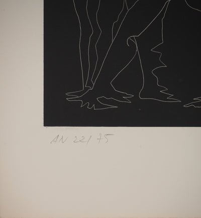 Ossip ZADKINE : Les colombes, Gravure originale (photo de détail 4) - Crédit photo : Galerie Art.Paris