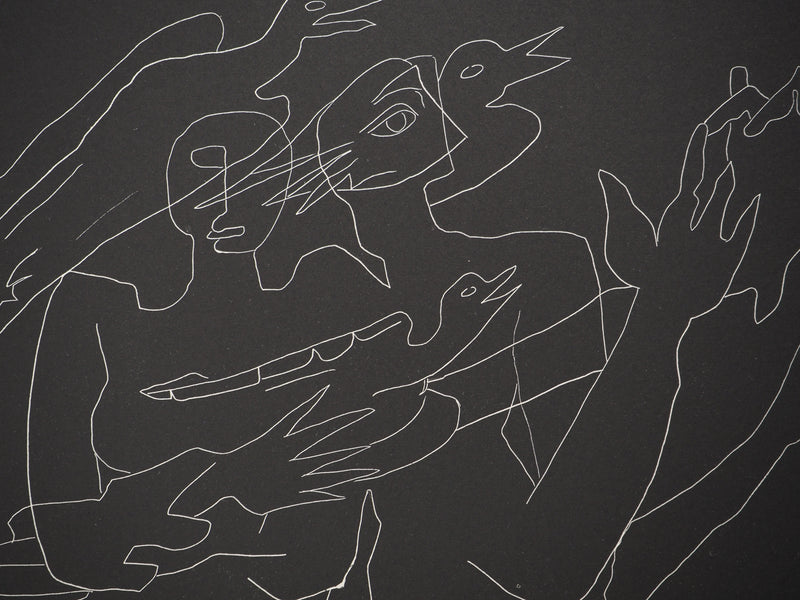 Ossip ZADKINE : Les colombes, Gravure originale (photo de détail 5) - Crédit photo : Galerie Art.Paris