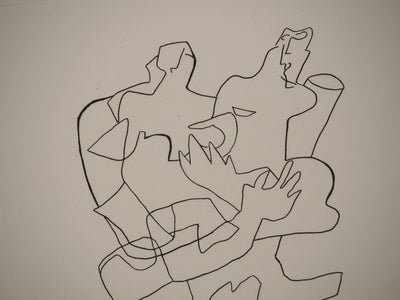 Ossip ZADKINE : Les amoureux, Gravure originale (photo de détail 5) - Crédit photo : Galerie Art.Paris