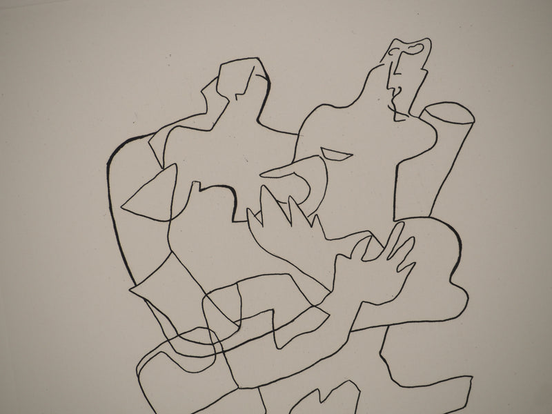 Ossip ZADKINE : Les amoureux, Gravure originale (photo de détail 5) - Crédit photo : Galerie Art.Paris