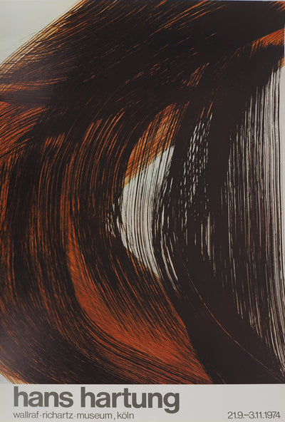 Hans HARTUNG : Composition abstraite, Affiche originale (vue générale) - Crédit photo : Galerie Art.Paris