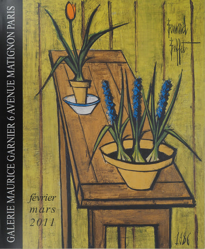 Bernard BUFFET : Tulipe et Jacinthes, Affiche originale (vue générale) - Crédit photo : Galerie Art.Paris