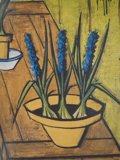 Bernard BUFFET : Tulipe et Jacinthes, Affiche originale (photo de détail 4) - Crédit photo : Galerie Art.Paris