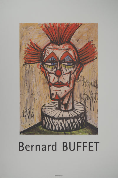 Bernard BUFFET : Le clown à la collerette, c, Affiche originale (vue générale) - Crédit photo : Galerie Art.Paris