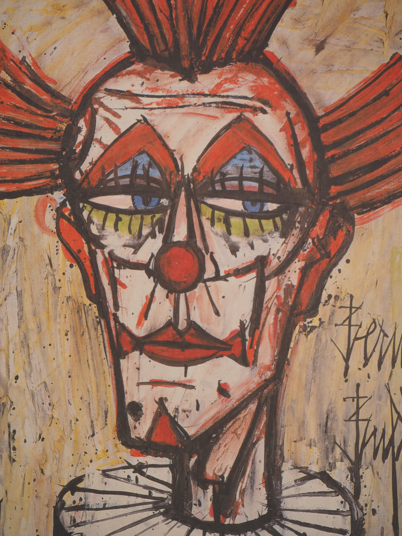 Bernard BUFFET : Le clown à la collerette, c, Affiche originale (photo de détail 5) - Crédit photo : Galerie Art.Paris