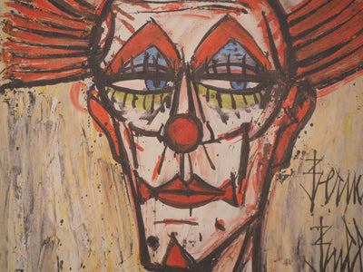 Bernard BUFFET : Le clown à la collerette, c, Affiche originale (photo de détail 7) - Crédit photo : Galerie Art.Paris