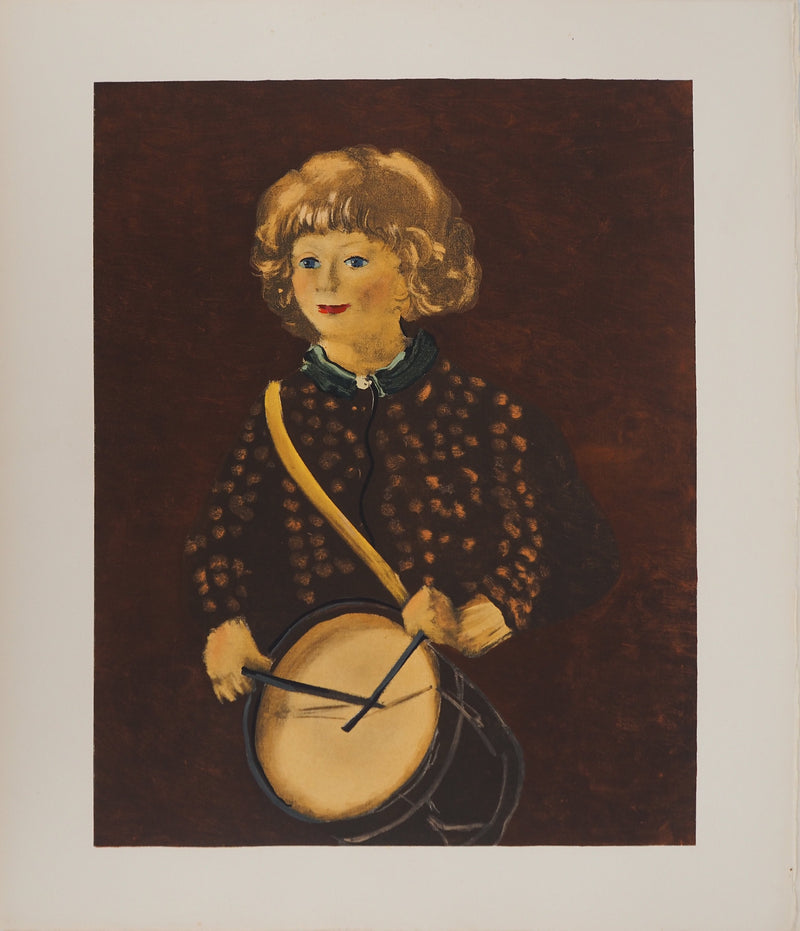André DERAIN: Kleines Mädchen mit Trommel, Lithografie