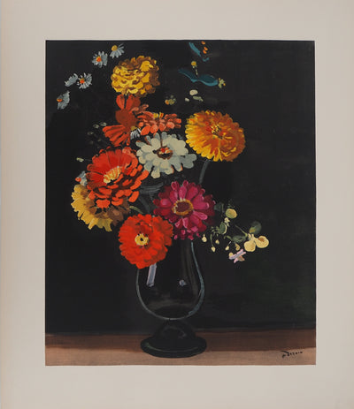 André DERAIN : Le bouquet de pivoines, Lithographie originale (vue générale) - Crédit photo : Galerie Art.Paris