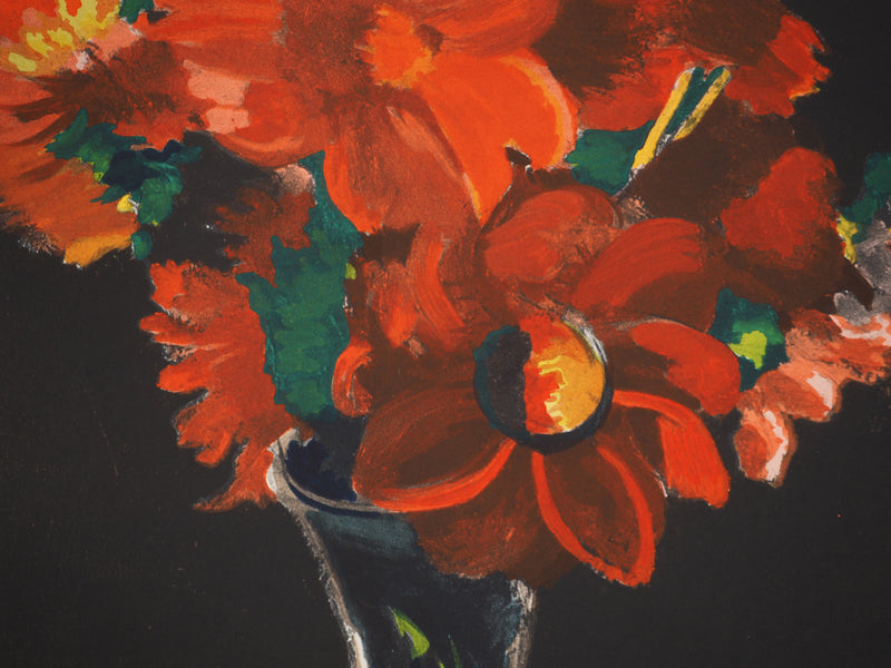 André DERAIN : Bouquet rouge, Lithographie originale (photo de détail 5) - Crédit photo : Galerie Art.Paris