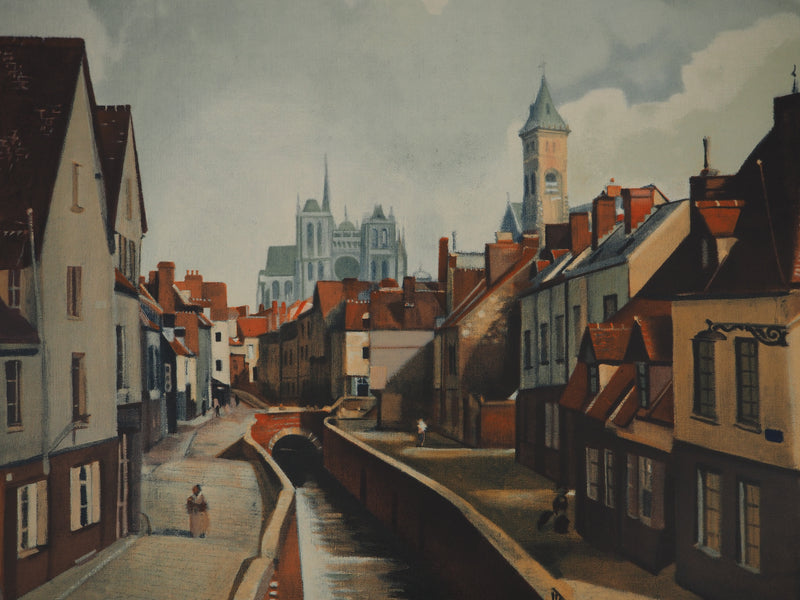 André DERAIN: Amiens crossed by the Somme, Signed lithograph