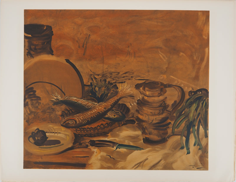 André DERAIN : La pêche du jour, Lithographie signée