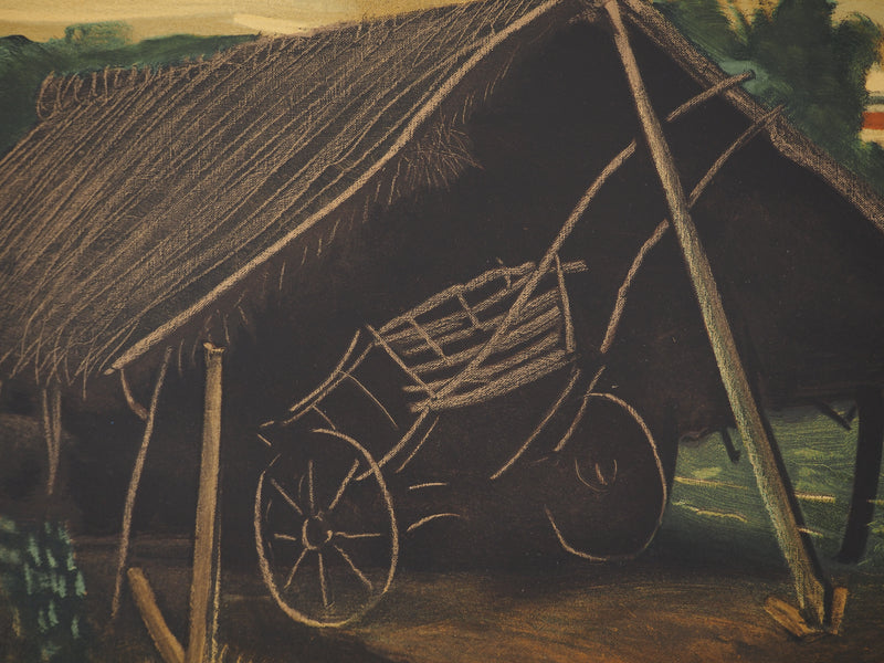 André DERAIN : Fermier et le cheval de trait, Lithographie signée