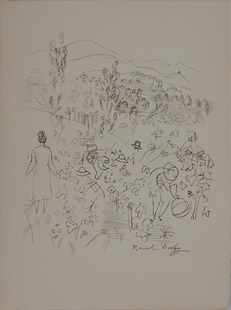 Raoul DUFY : Vins : La récolte, Lithographie originale (vue générale) - Crédit photo : Galerie Art.Paris