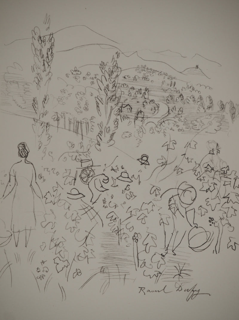 Raoul DUFY : Vins : La récolte, Lithographie originale (photo de détail 2) - Crédit photo : Galerie Art.Paris