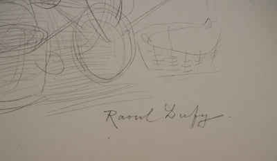 Raoul DUFY : Vins : Chariot aux paniers, Lithographie originale (photo de détail 3) - Crédit photo : Galerie Art.Paris