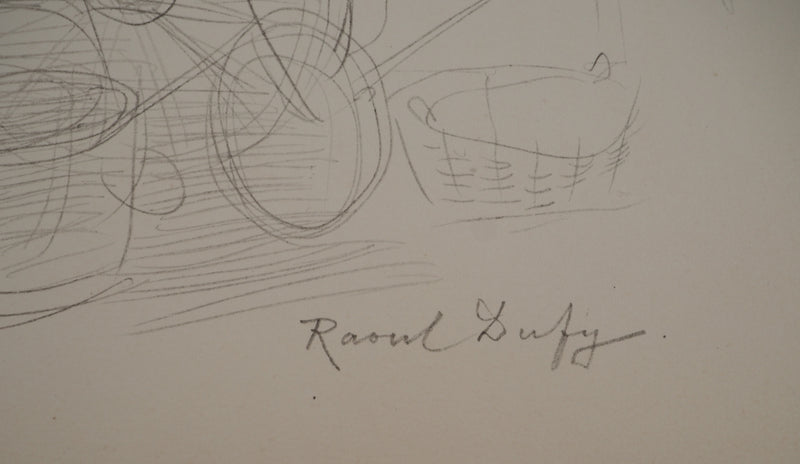 Raoul DUFY : Vins : Chariot aux paniers, Lithographie originale (photo de détail 3) - Crédit photo : Galerie Art.Paris