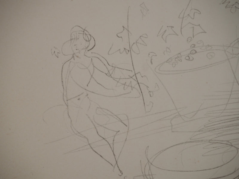 Raoul DUFY : Vins : Chariot aux paniers, Lithographie originale (photo de détail 4) - Crédit photo : Galerie Art.Paris