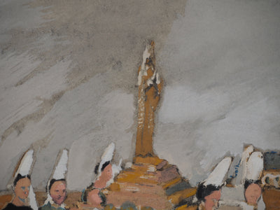 Max JACOB : Bretagne, La procession de la Vierge, Gravure originale (photo de détail 5) - Crédit photo : Galerie Art.Paris