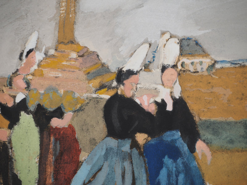Max JACOB : Bretagne, La procession de la Vierge, Gravure originale (photo de détail 6) - Crédit photo : Galerie Art.Paris