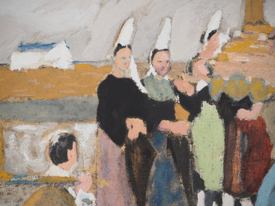 Max JACOB : Bretagne, La procession de la Vierge, Gravure originale (photo de détail 7) - Crédit photo : Galerie Art.Paris