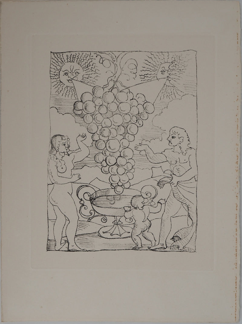 André DERAIN : Offrande à Dionysos, Lithographie originale (photo de détail 2) - Crédit photo : Galerie Art.Paris