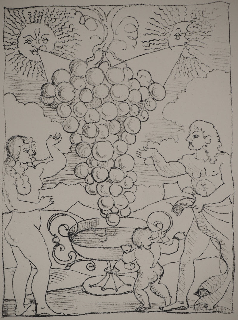 André DERAIN : Offrande à Dionysos, Lithographie originale (vue générale) - Crédit photo : Galerie Art.Paris