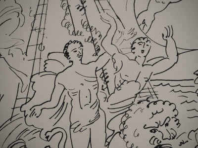 André DERAIN : Bateau dionysiaque, Lithographie