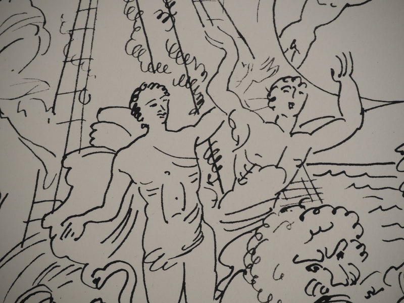 André DERAIN : Bateau dionysiaque, Lithographie