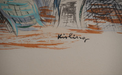 Moïse KISLING : Paris : le Café des Sirènes, Lithographie originale (photo de détail 3) - Crédit photo : Galerie Art.Paris