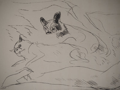 André DUNOYER DE SEGONZAC : La sieste sur le divan, Lithographie originale (photo de détail 4) - Crédit photo : Galerie Art.Paris