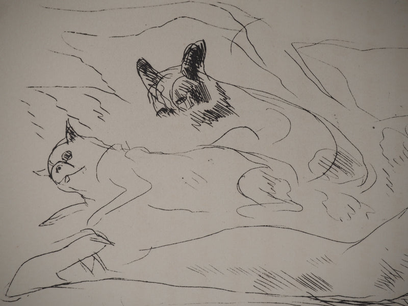 André DUNOYER DE SEGONZAC : La sieste sur le divan, Lithographie originale (photo de détail 4) - Crédit photo : Galerie Art.Paris