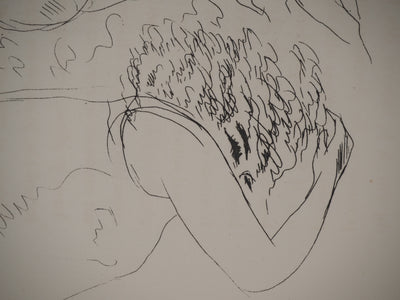 André DUNOYER DE SEGONZAC : La sieste sur le divan, Lithographie originale (photo de détail 6) - Crédit photo : Galerie Art.Paris