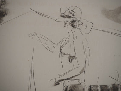 André DUNOYER DE SEGONZAC : Le vendangeur tropézien, Lithographie originale (photo de détail 3) - Crédit photo : Galerie Art.Paris