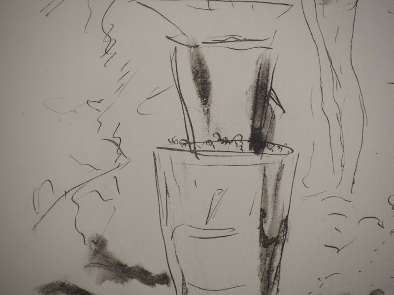 André DUNOYER DE SEGONZAC : Le vendangeur tropézien, Lithographie originale (photo de détail 5) - Crédit photo : Galerie Art.Paris