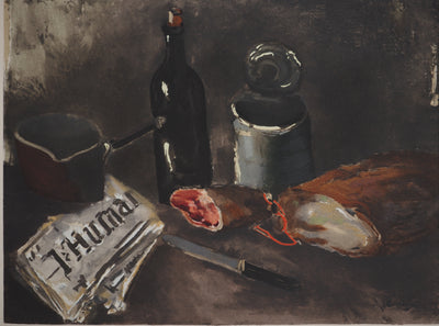 Maurice DE VLAMINCK : Nature morte au journal, Gravure originale (photo de détail 2) - Crédit photo : Galerie Art.Paris