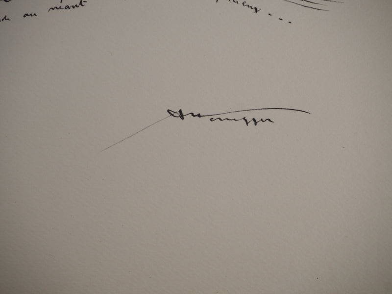 Gotfried HONEGGER : Le vendangeur tropézien, Lithographie originale (photo de détail 4) - Crédit photo : Galerie Art.Paris