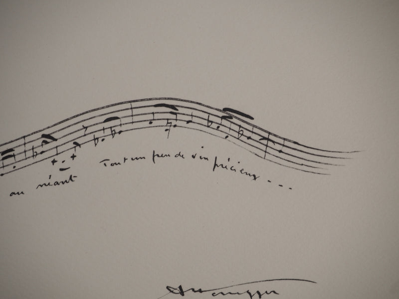 Gotfried HONEGGER : Le vendangeur tropézien, Lithographie originale (photo de détail 7) - Crédit photo : Galerie Art.Paris