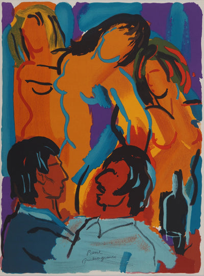 Pierre AMBROGIANI : Danse sensuelle, Lithographie originale (vue générale) - Crédit photo : Galerie Art.Paris