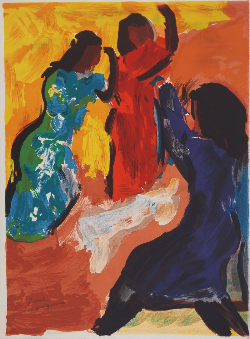 Pierre AMBROGIANI : Moment de détente (la danse), Lithographie originale (vue générale) - Crédit photo : Galerie Art.Paris