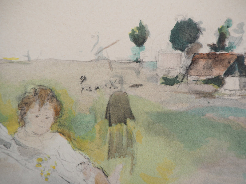 Berthe MORISOT : Famille à la campagne, Lithographie originale (photo de détail 5) - Crédit photo : Galerie Art.Paris