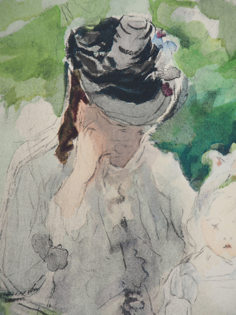 Berthe MORISOT : Mère et petite fille, Lithographie originale (photo de détail 6) - Crédit photo : Galerie Art.Paris